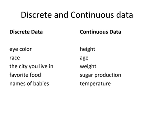 discrete continuous examples data diversity biological weebly